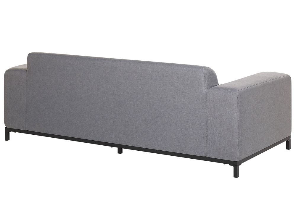5 Seater Garden Sofa Set Grey with Black ROVIGO Beliani.co.uk
