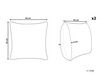 Set of 2 Embroidered Cushions Face Motif 45 x 45 cm Multicolour RUDBEKIA_801611