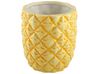 Badezimmer Set 4-teilig Keramik Ananasmotiv gelb MAICAO_823181