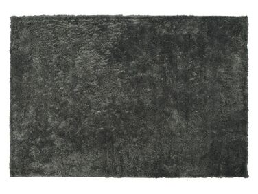 Vloerkleed polyester donkergrijs 140 x 200 cm EVREN