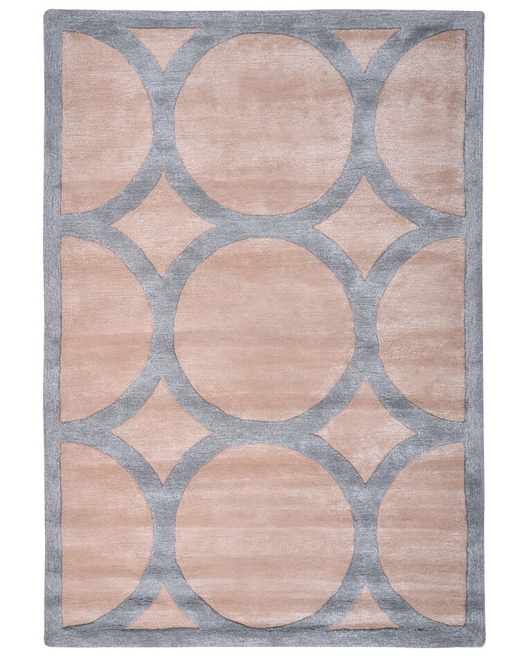 Teppich Viskose sandbeige / grau 160 x 230 cm MALAN_904118