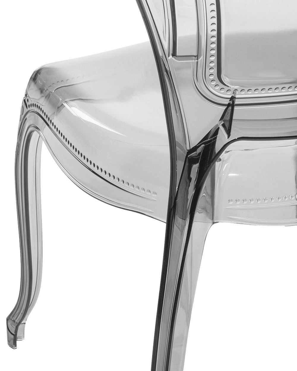 Set of 2 Accent Chairs Acrylic Transparent Black VERMONT Beliani.co.uk