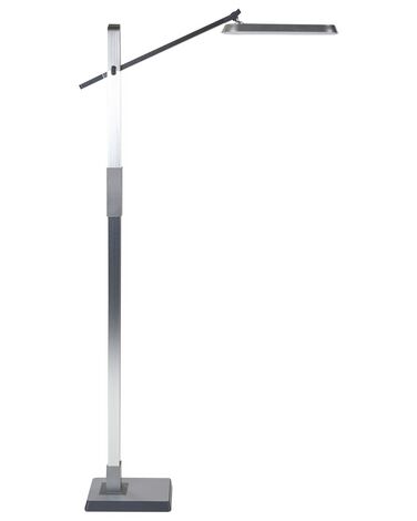 Lámpara de pie LED plateado/negro 144 cm AQUARIUS