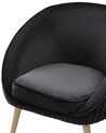 Sessel Samtstoff schwarz mit Holzbeinen TROMSO_767242