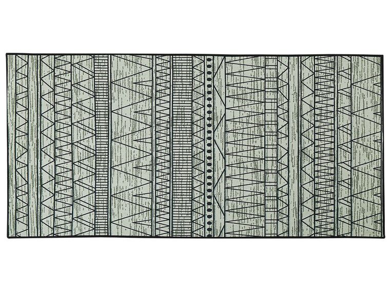 Tapis en tissu noir et gris 80 x 150 cm KEBAN_796362