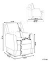Fotel rozkładany welurowy beżowoszary EGERSUND_794333