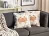 Set of 2 Linen Cushions Crab Motif 45 x 45 cm Beige SARGASSUM_893052