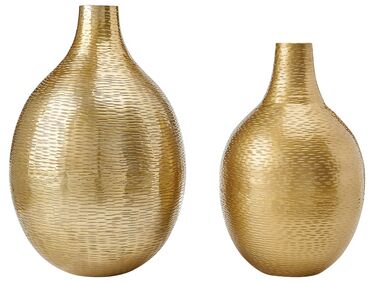 Set di 2 vasi decorativi metallo oro 35 cm MOHENJO