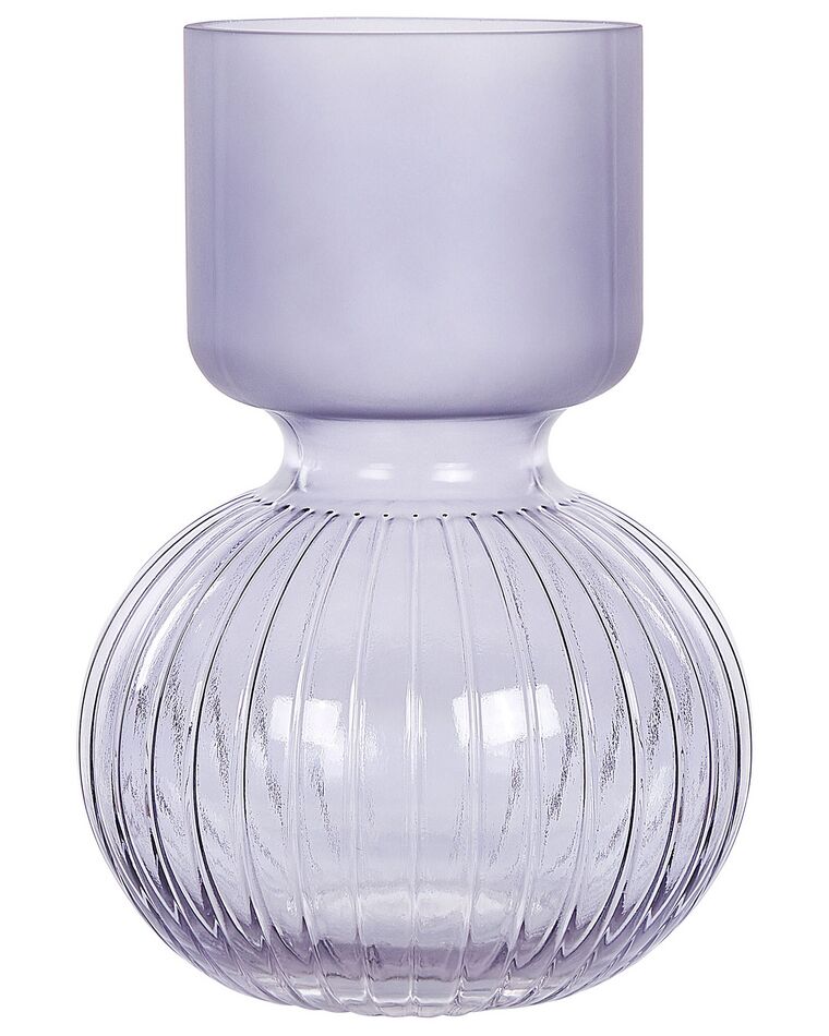 Vaso de vidro violeta 26 cm THETIDIO_838280