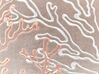 Conjunto de 2 cojines de terciopelo gris pardo motivo coral 45 x 45 cm MAZZAELLA_893011