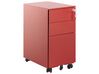 3 Drawer Metal Filing Cabinet Red BOLSENA_783541