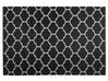 Outdoor Teppich schwarz-weiß 140 x 200 cm zweiseitig Kurzflor ALADANA_733708