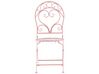 Terassipöytä ja 2 tuolia metalli vaaleanpunainen ALBINIA_774557