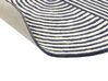 Tapete oval de lã branco e cinzento grafite 140 x 200 cm KWETA_866863