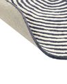 Tapis ovale en laine 140 x 200 cm blanc et gris graphite KWETA_866863