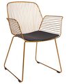 Conjunto de 2 cadeiras de jantar em metal dourado APPLETON_907525
