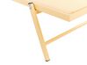 Tumbona reclinable de metal/textil trenzado amarillo PORTOFINO_828462