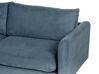 Conjunto de sofás 4 lugares em tecido azul VINTEBRO_901087