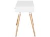Sminkbord / Skrivbord med 2 lådor och hylla 120 x 45 cm vit/grå FRISCO_716358