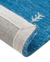 Gabbeh Teppich Wolle blau 140 x 200 cm Kurzflor CALTI _855854