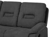 3 Seater Fabric Manual Recliner Sofa Grey BERGEN_709716