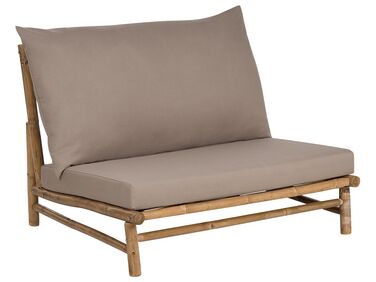 Bambusová židle světlé dřevo/taupeTODI