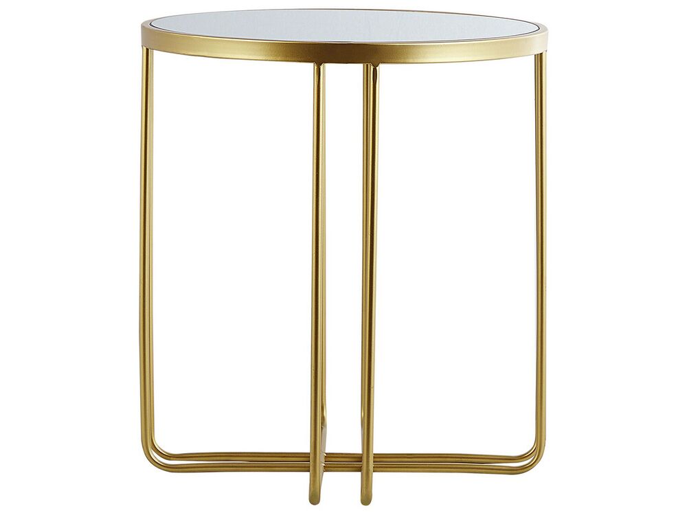 Set of 2 Side Tables Metal Gold OLYMPIA | Beliani.co.uk