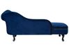Right Hand Chaise Lounge Velvet Navy Blue NIMES_712466