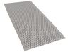 Outdoor Teppich grau 60 x 90 cm ZickZack-Muster Kurzflor MANGO_766461