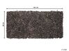 Hnědý shaggy kožený koberec 80x150 cm MUT_673035