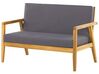 4 Seater Acacia Wood Garden Sofa Set Dark Grey PALLANO_823323