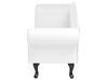 Left Hand Faux Leather Chaise Lounge White LATTES_681430