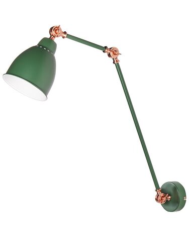 Nástěnná kovová lampa tmavě zelená MISSISSIPPI