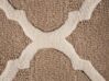 Teppich Wolle beige 80 x 150 cm marokkanisches Muster Kurzflor ERBAA_674679