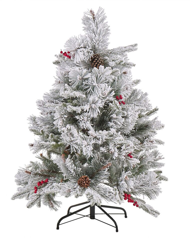 Künstlicher Weihnachtsbaum schneebedeckt 120 cm weiß MASALA_812966