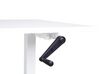 Fehér manuálisan állítható íróasztal 160 x 72 cm DESTINES_898815
