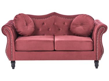 Soffa 2-sits sammet blå SKIEN | Beliani.se