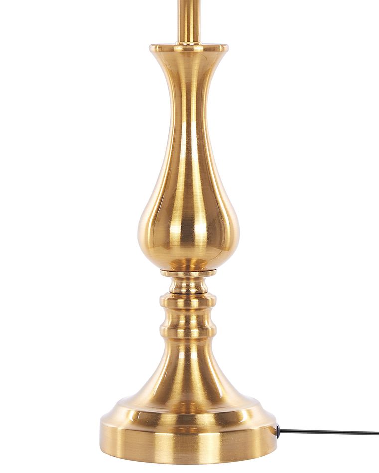 Table Lamp White with Gold HODMO Beliani.co.uk