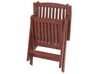 Záhradná rozkladacia stolička z akáciového dreva tmavohnedá TOSCANA_558274