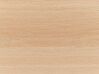 Ławka do jadalni tapicerowana jasne drewno z szarym ELYRIA_869718