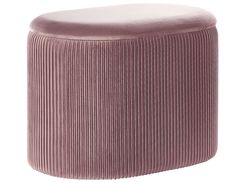 Vaaleanpunainen samettinen rahi säilytystilalla RICHLAND Vaaleanpunainen samettinen rahi säilytystilalla RICHLAND