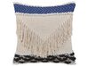 Set of 2 Cotton Cushions with Tassels 45 x 45 cm Beige SOFCA_802236