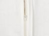 Vyšívaný bavlněný polštář s květinovým vzorem 45 x 45 cm bílý/béžový LUDISIA_892680