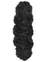Vloerkleed van imitatie schapenvacht zwart 180 x 60 cm MAMUNGARI_822118