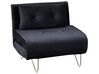 Sofa Set Samtstoff schwarz 3-Sitzer VESTFOLD_851596