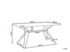Spisebord 160 cm Hvid Marmorlook/Sort BALLINA_794029
