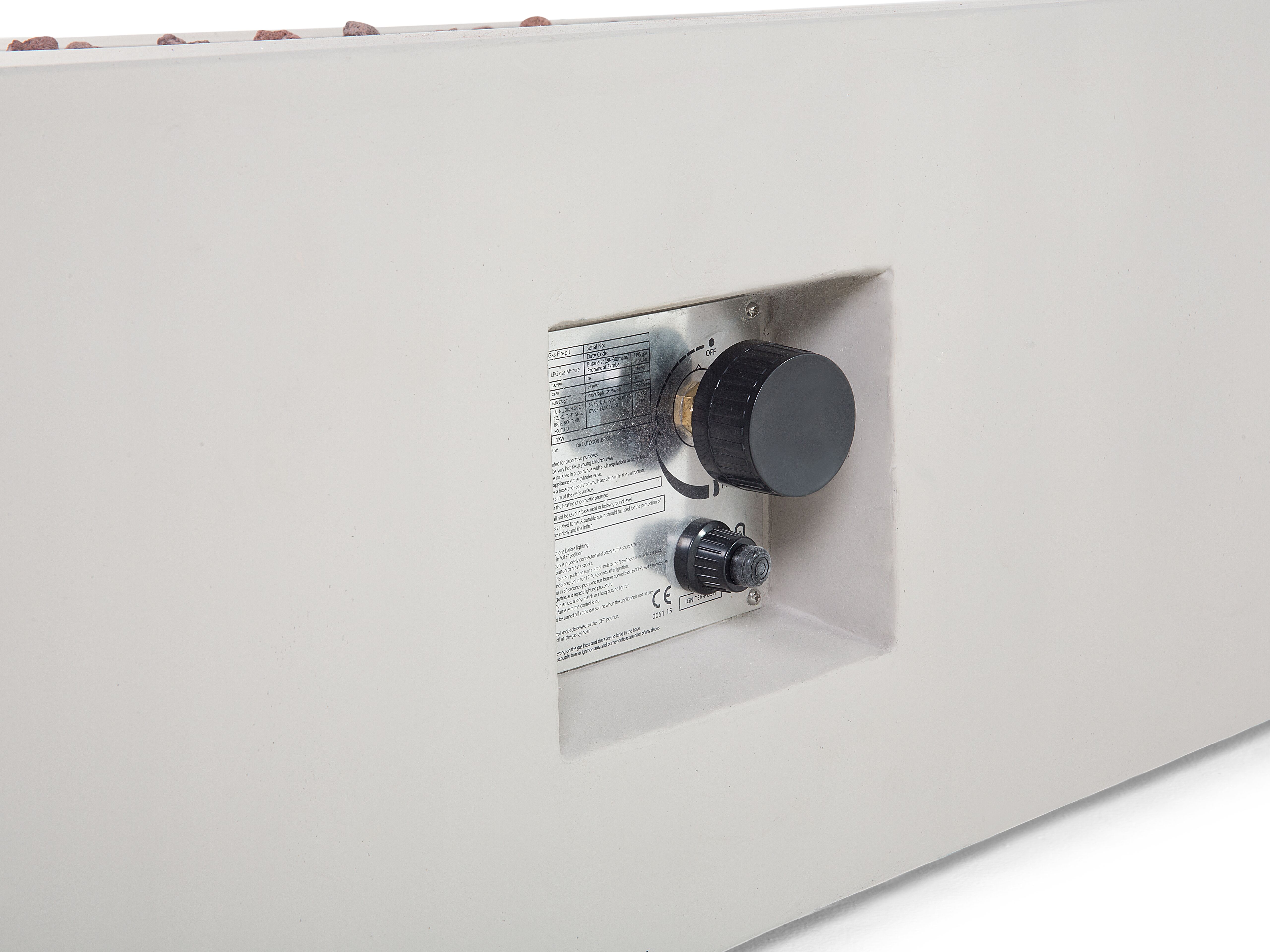 Feuerstelle beige Leichtbeton rechteckig PAVO | Beliani.ch