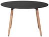 Mesa de comedor negro/madera clara ⌀ 120 cm BOVIO_713261