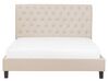 Fabric EU King Size Bed Beige REIMS_754190