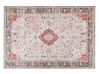 Bavlněný koberec 160 x 230 cm červený/béžový ATTERA_852150